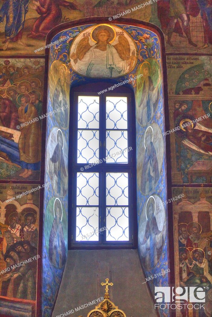 Photo de stock: Frescoes, Holy Dormition Cathedral, The Holy Trinity Saint Serguis Lavra, UNESCO World Heritage Site, Sergiev Posad, Russia.