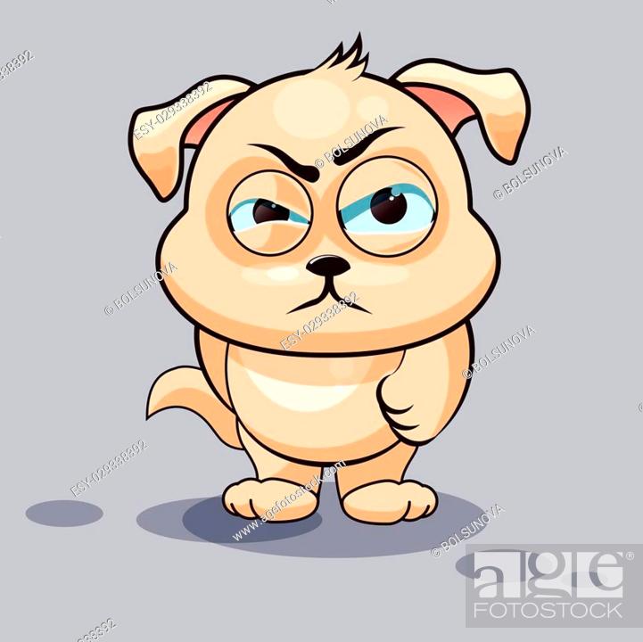 Isolated Emoji character cartoon dog sticker emoticon with angry emotion  for site, infographics, Stock Vector, Vector And Low Budget Royalty Free  Image. Pic. ESY-029338392 | agefotostock