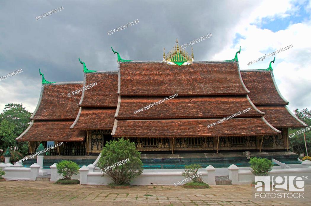 Stock Photo: Wat Thong Xieng in Luang Prabang, Laos.