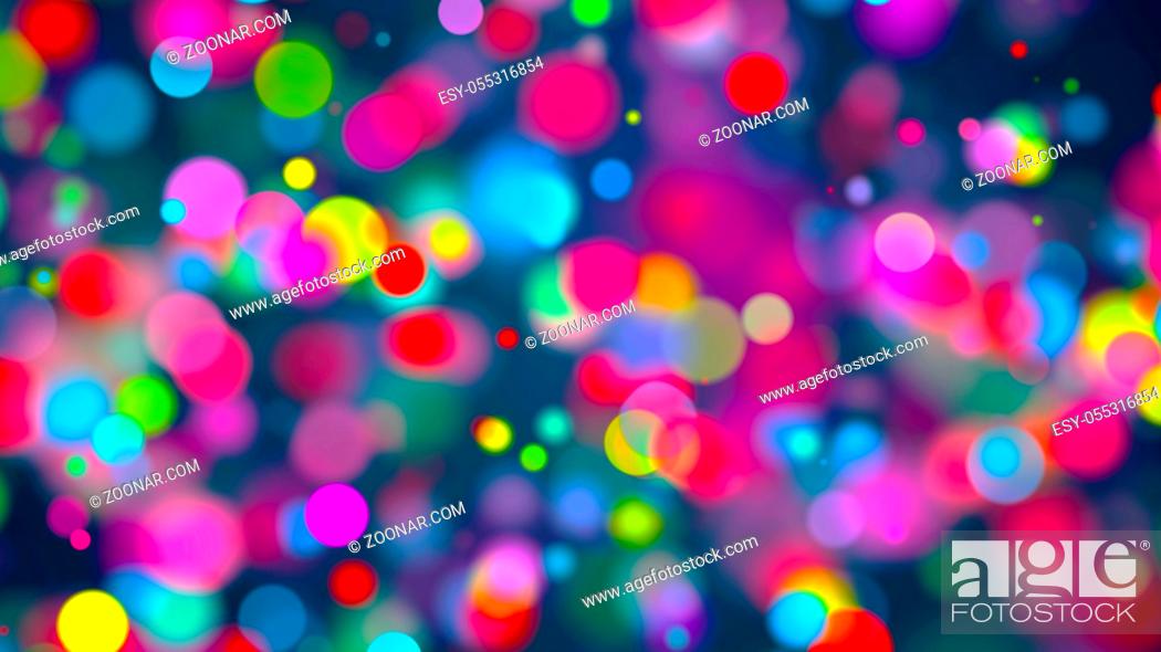 Stock Photo: Abstract background with multicolored bokeh. 3d rendering.