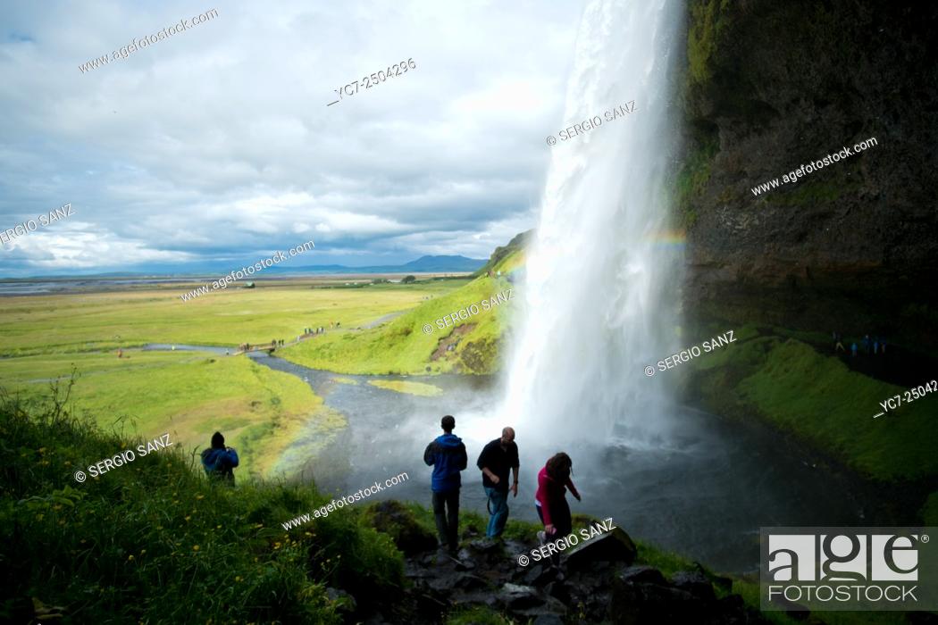 Stock Photo: Seljalandsfoss waterfall.