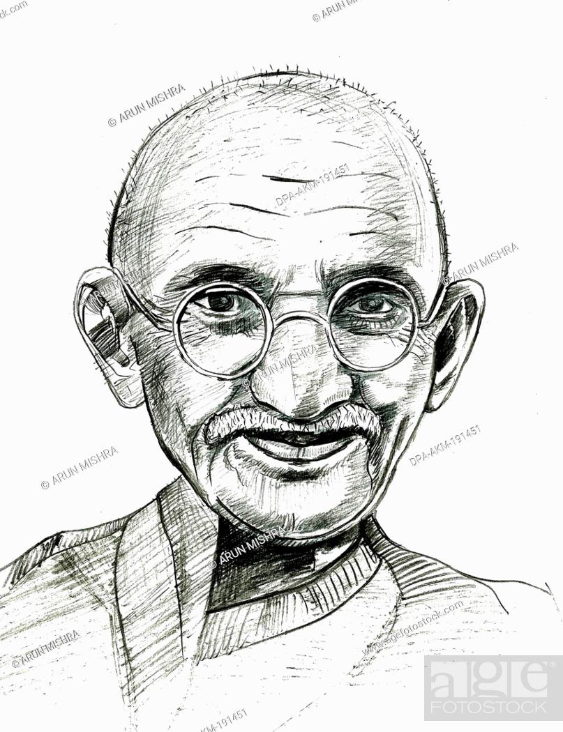 Mahatma Gandhi Beautiful Image Drawing  Drawing Skill