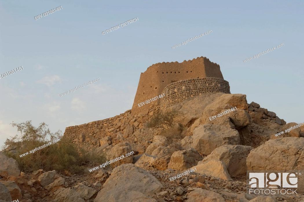 Stock Photo: Arabian Fort in Ras al Khaimah Dubai.