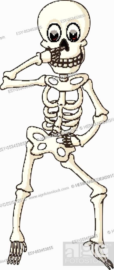 illustration of Cartoon funny human skeleton dancing, Stock Vector, Vector  And Low Budget Royalty Free Image. Pic. ESY-053453855 | agefotostock