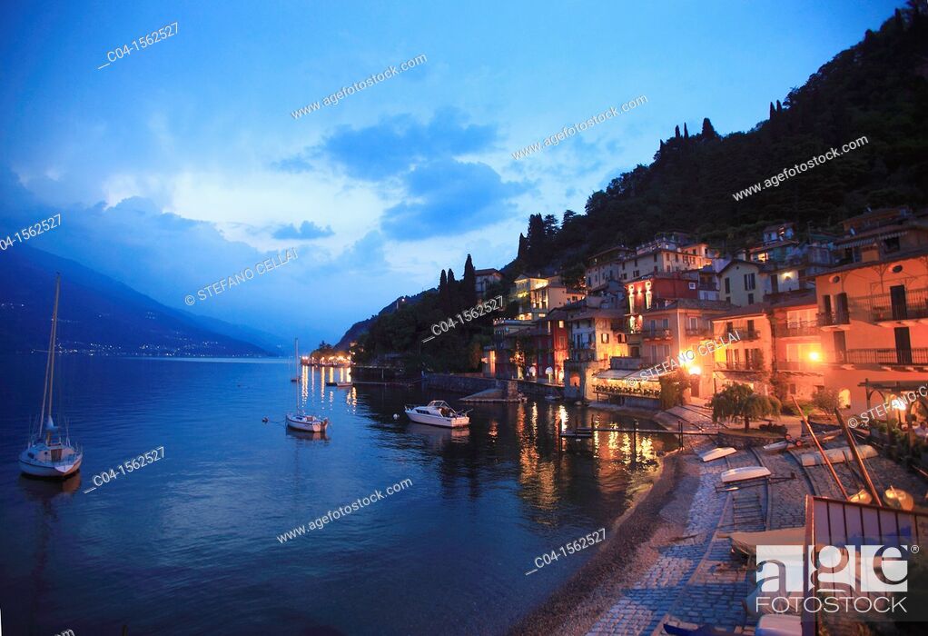 Stock Photo: Italy, Lombardy, Lake Como, City of Varenna.