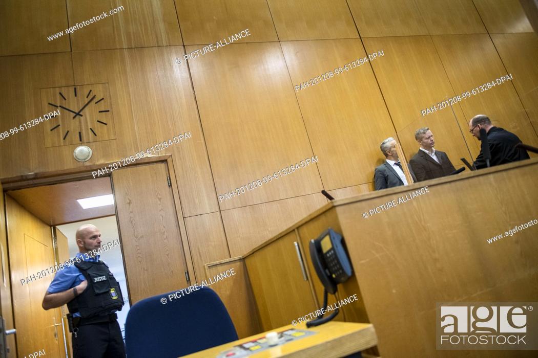 Stock Photo: 08 December 2020, Hessen, Frankfurt/Main: Stephan Ernst (2nd from right), accused of the murder of the politician Walter Lübcke.