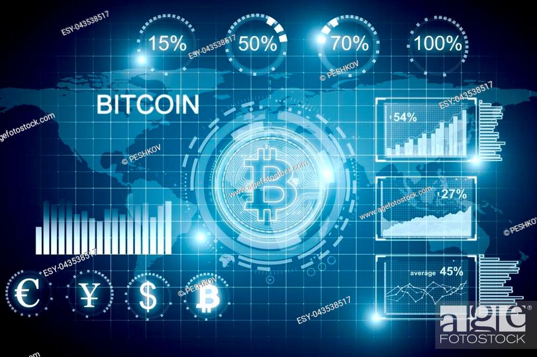 Futuristic bitcoin wallpaper. Cryptocurrency, e-business and e-commerce  concept, Stock Photo, Picture And Low Budget Royalty Free Image. Pic.  ESY-043538517 | agefotostock
