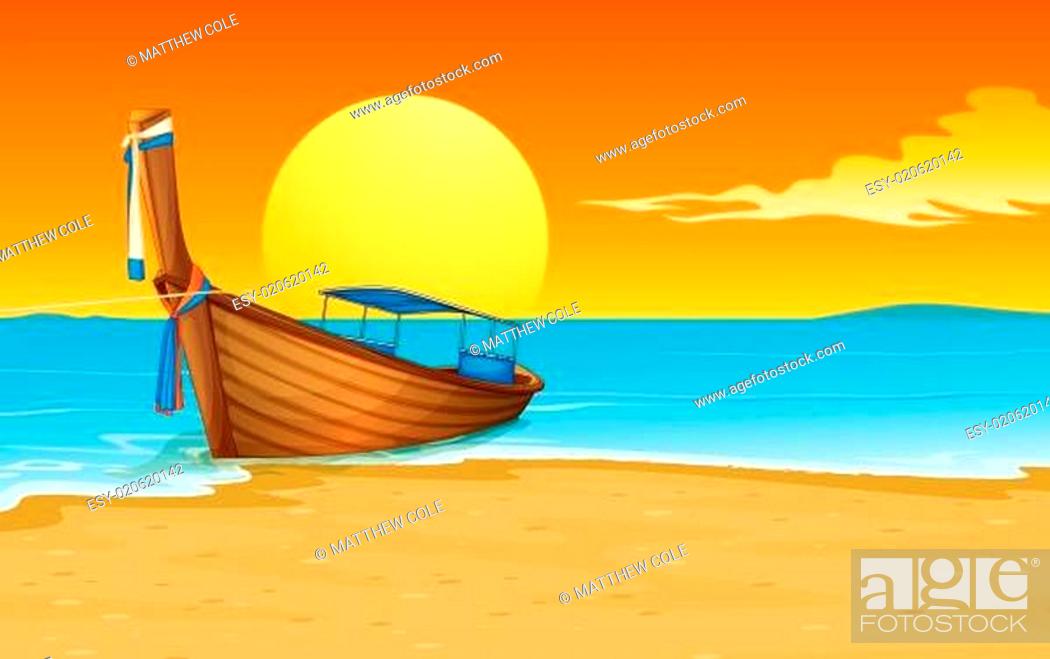South of thailand boat cartoon Stock Photos and Images | agefotostock