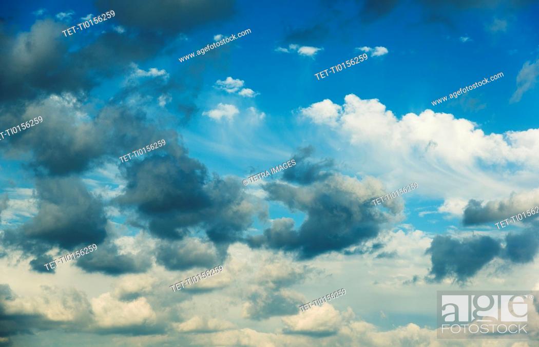 Stock Photo: Blue sky with clouds.