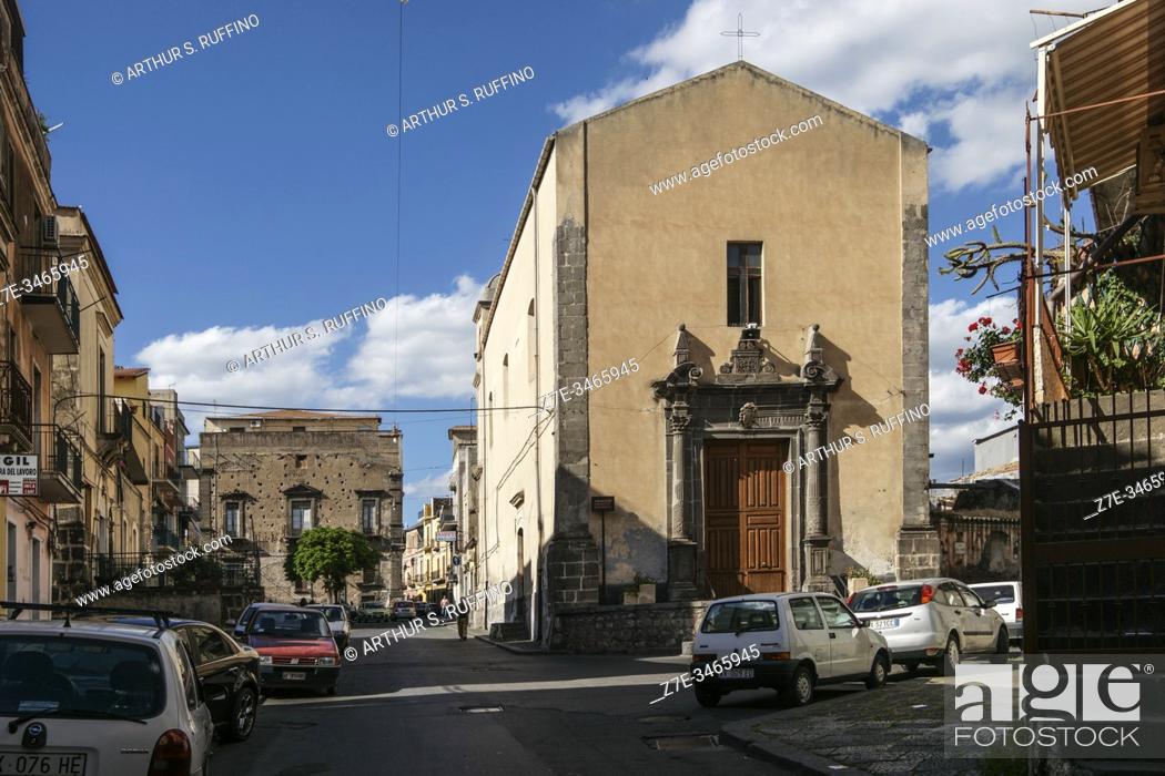 Stock Photo: The architecture of Adrano. Sicily, Italy.