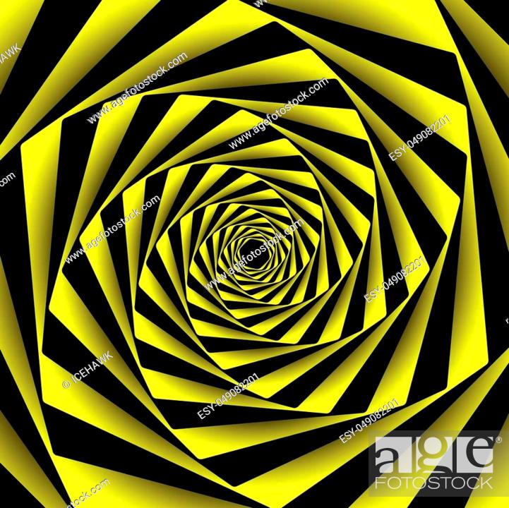 Black Yellow Spiral Tunnel Abstract Background Vector Illustration, Stock  Vector, Vector And Low Budget Royalty Free Image. Pic. ESY-049082201 |  agefotostock