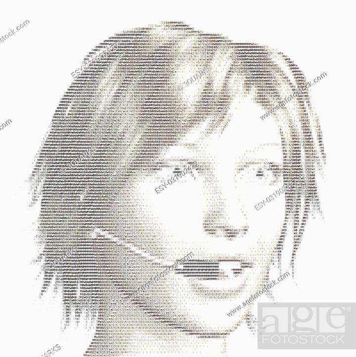 Digital Visualization Of A Female Face With Headset In Ascii Art, Stock  Photo, Picture And Low Budget Royalty Free Image. Pic. Esy-031902427 |  Agefotostock