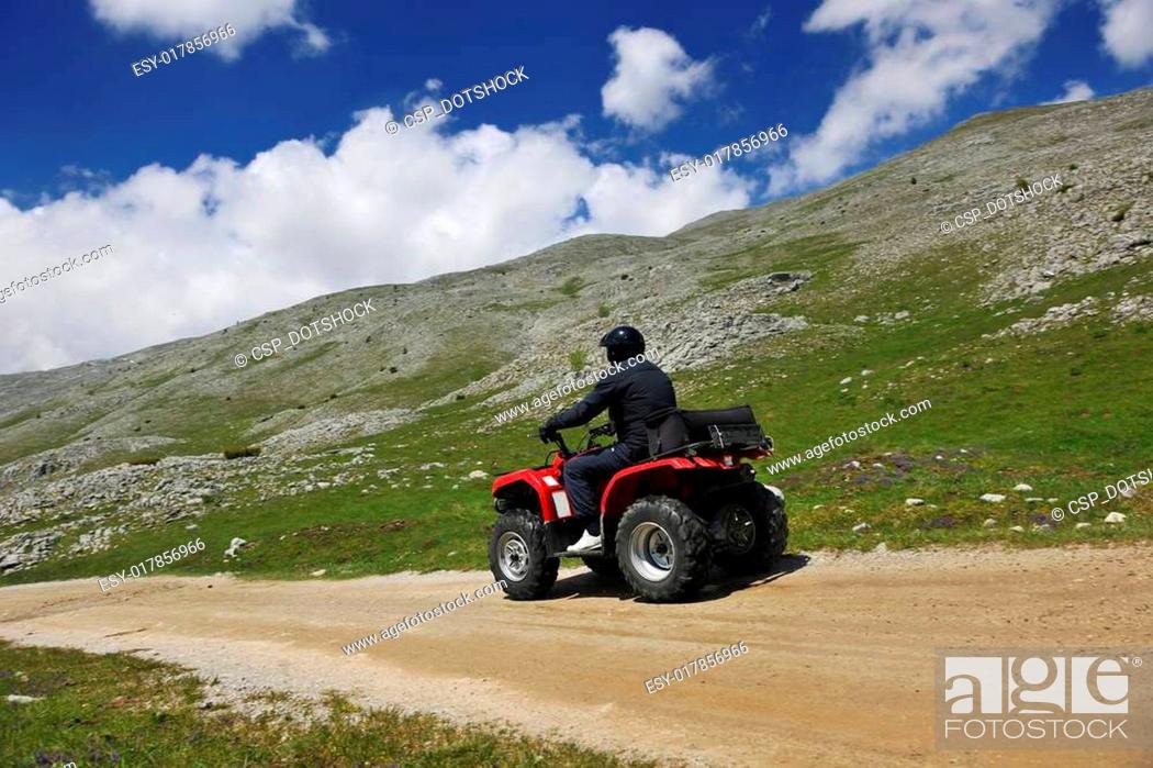 Stock Photo: relax and ride quad wheels.