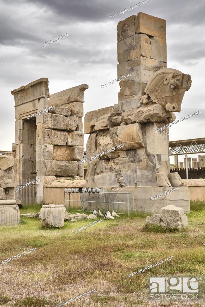 Stock Photo: Persepolis, ceremonial capital of Achaemenid Empire, Fars Province, Iran.