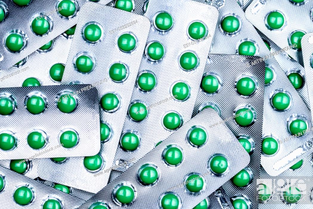 Green Sugar Coated Tablet Pill, Green Round Tablet