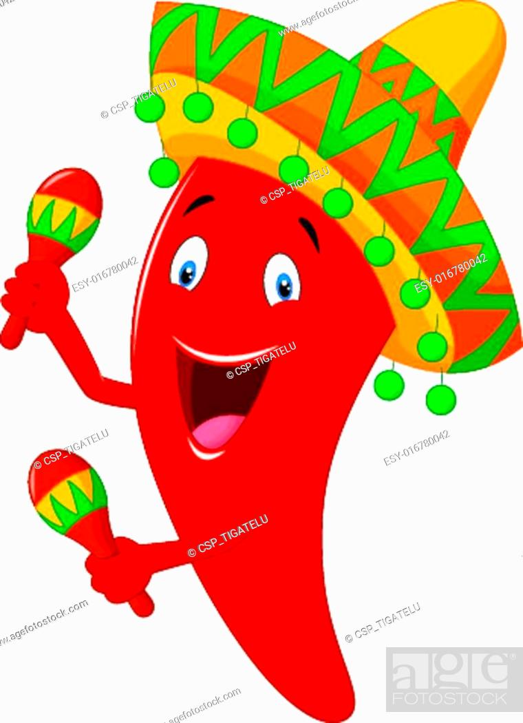 Chili cartoon playing maracas, Stock Vector, Vector And Low Budget Royalty  Free Image. Pic. ESY-016780042 | agefotostock