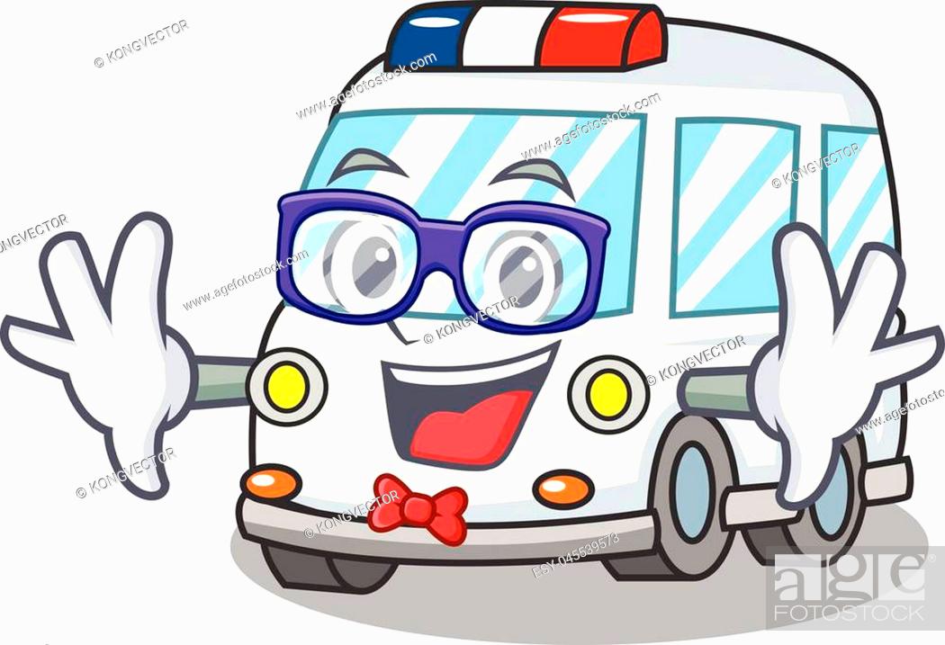 Geek ambulance character cartoon style vector illustration, Stock Vector,  Vector And Low Budget Royalty Free Image. Pic. ESY-045539573 | agefotostock
