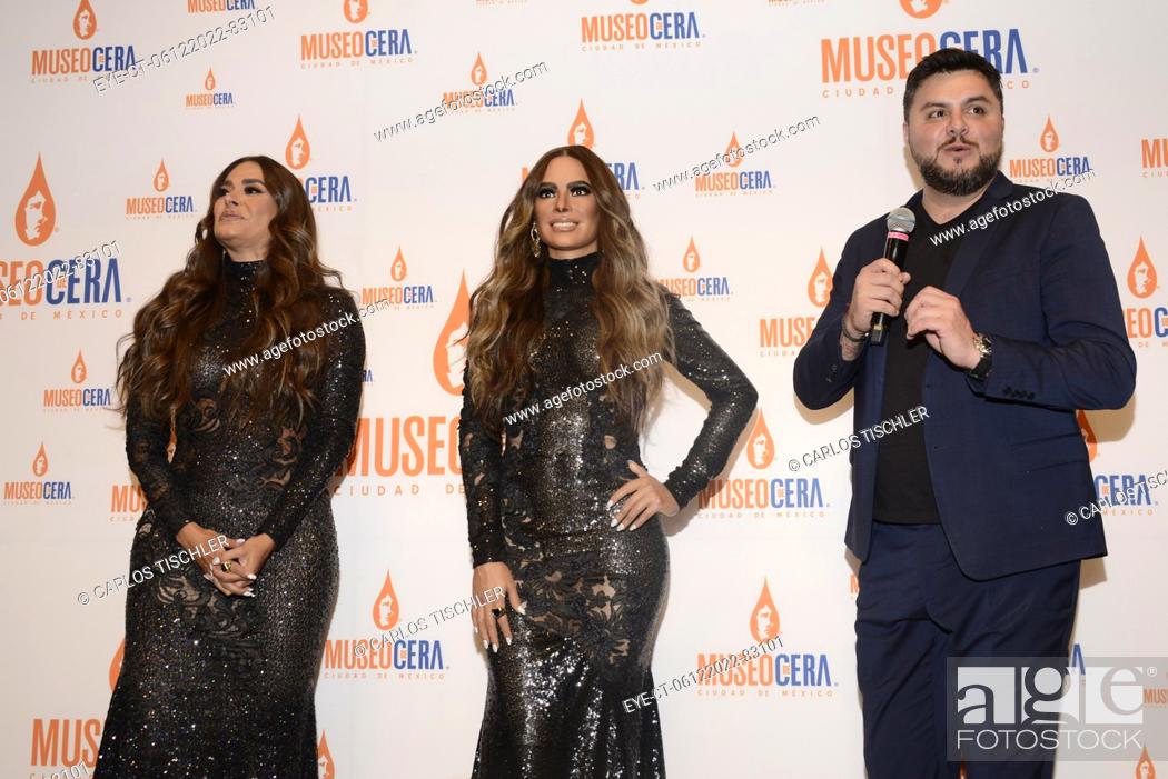 Stock Photo: December 6, 2022, Mexico City, Mexico: Mexican Tv hostess Galilea Montijo attends the unveiling of her life-size wax sculpture for her artistic career at the.