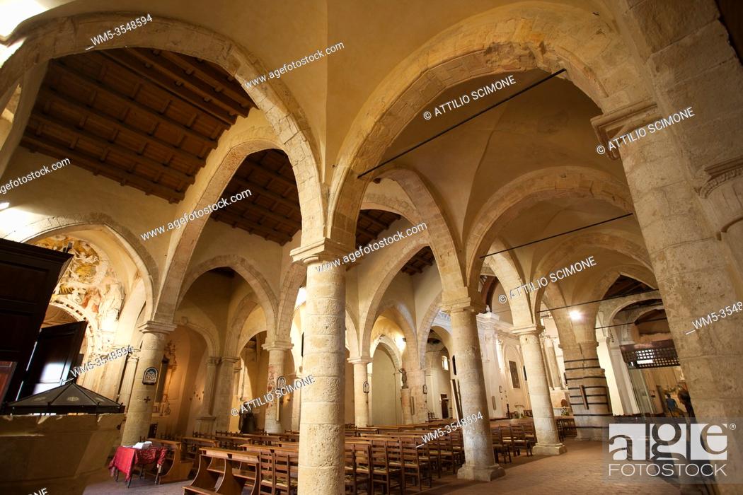 Stock Photo: The primitive church of San Giorgio was built by the will of the Great Count Ruggero to celebrate the victory over the Arab armies on the place where the.
