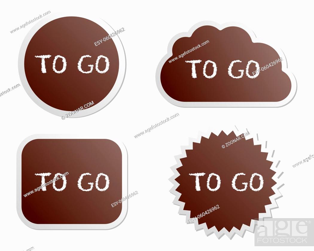 Stock Photo: To Go Buttons.