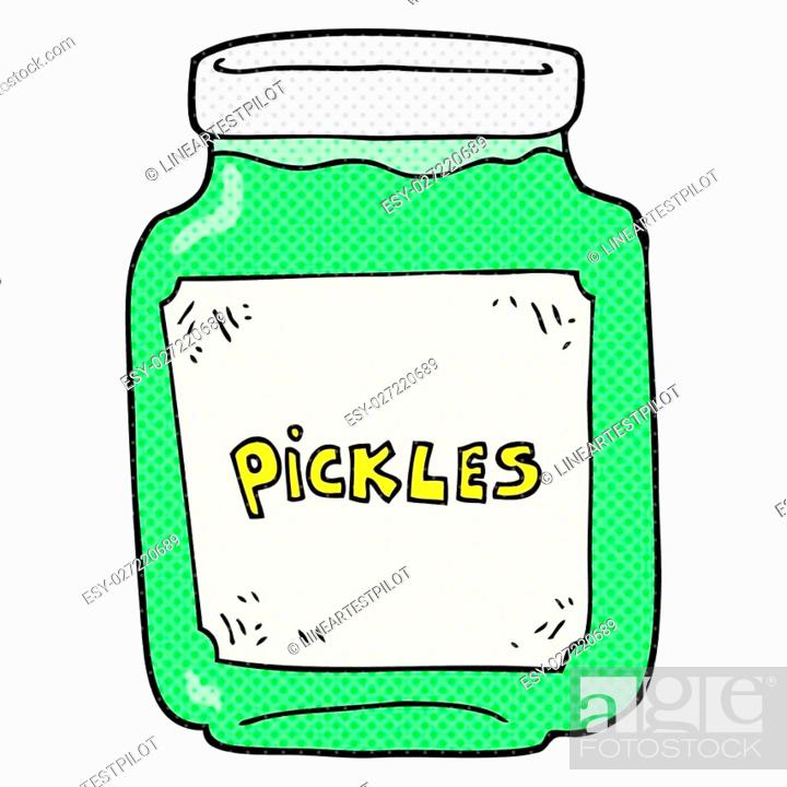 freehand drawn cartoon pickle jar, Stock Vector, Vector And Low Budget  Royalty Free Image. Pic. ESY-027220689 | agefotostock