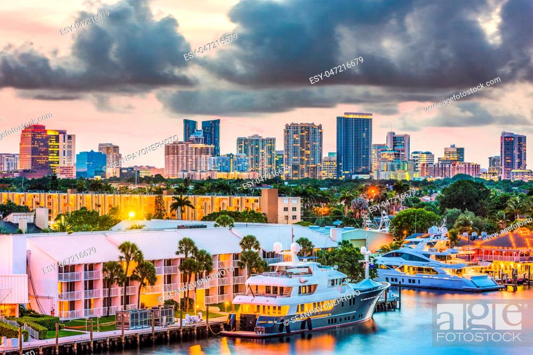 Stock Photo: Fort Lauderdale, Florida, USA skyline.