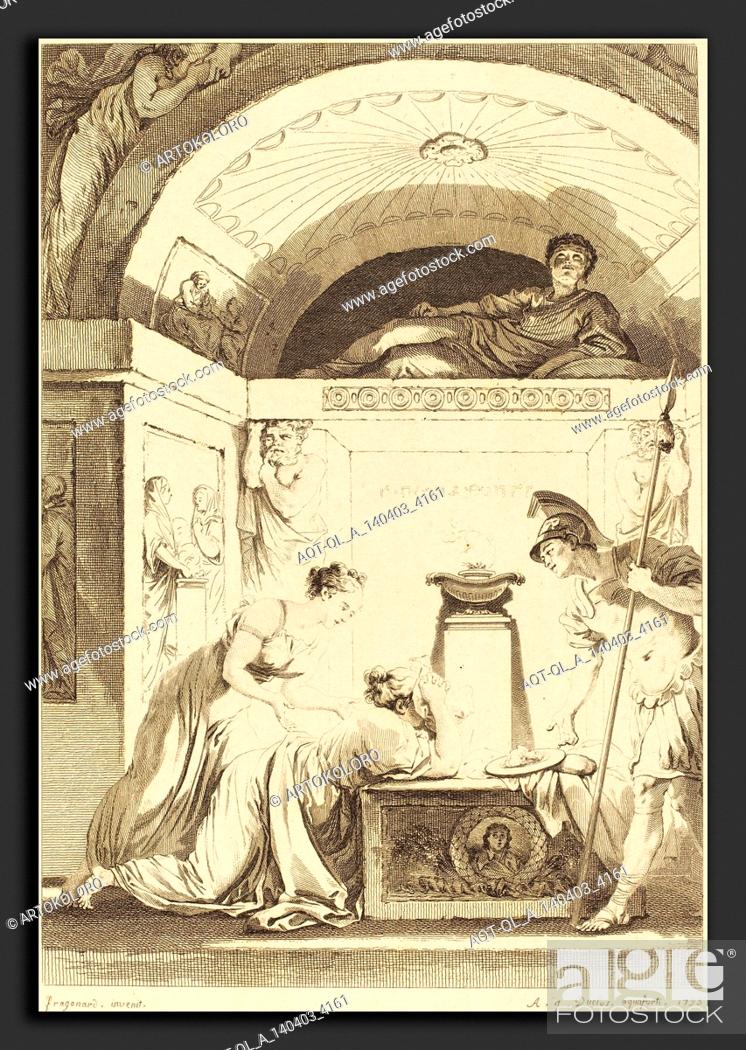 Imagen: Jean-Louis Delignon and Antoine-Jean Duclos after Jean-Honoré Fragonard (French, 1755 - c. 1804), La matrone d'Ephese, 1793, etching.