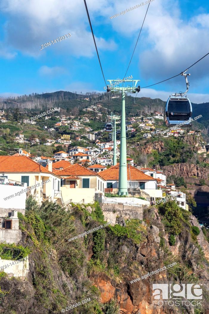 Imagen: funicular, city view, Funchal, Madeira, Portugal, Europe, Seilbahn, Stadtansicht, Funchal, Madeira, Portugal, Europa.