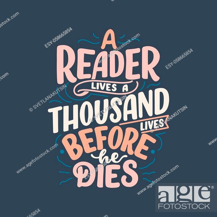 Abstract lettering about books and reading for poster design, Stock Vector,  Vector And Low Budget Royalty Free Image. Pic. ESY-058665854 | agefotostock