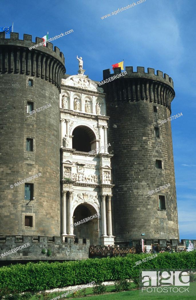 Stock Photo: Nuovo Castle, Naples, Campania, Italy, Europe.