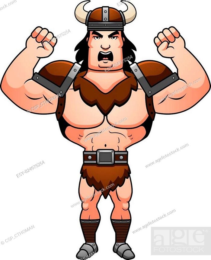 Angry Cartoon Barbarian, Stock Vector, Vector And Low Budget Royalty Free  Image. Pic. ESY-024975254 | agefotostock