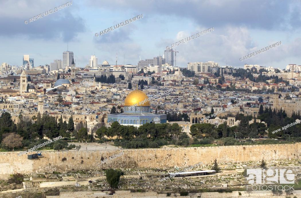 Stock Photo: Dome of the Rock on the Temple Mount. Currently it can be reached through eleven gates, ten reserved for Muslims and one for non-Muslims.