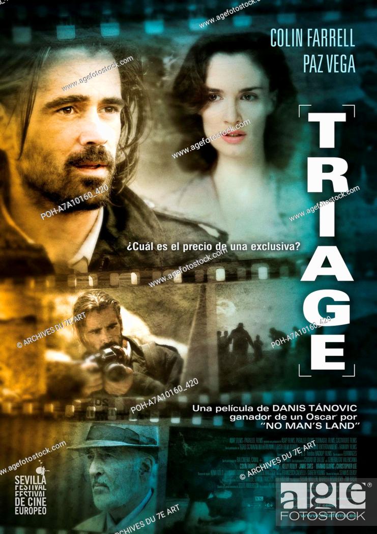 Stock Photo: Triage Year : 2009 Ireland / Spain Director : Danis Tanovic Colin Farrell, Paz Vega Movie poster (Sp). It is forbidden to reproduce the photograph out of.