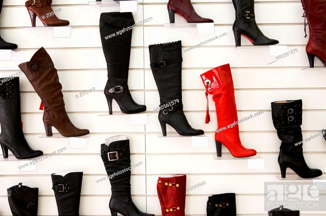 Stock Photo: fashionable autumn a boot.