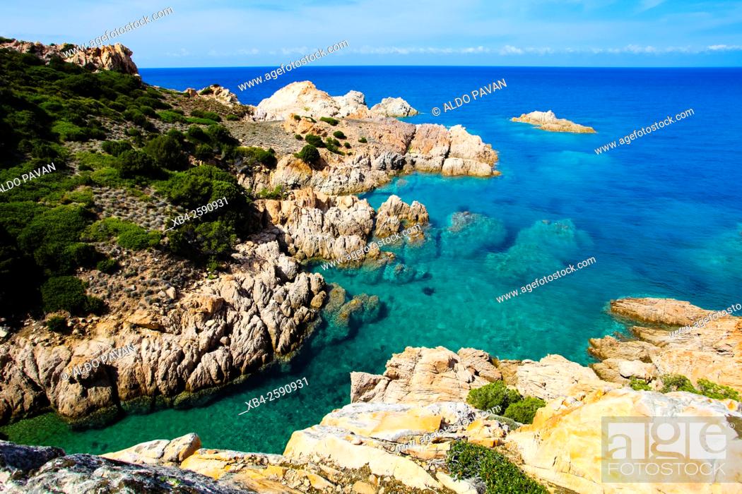Stock Photo: Cove, Cala Tinnari, Sardinia, Italy.