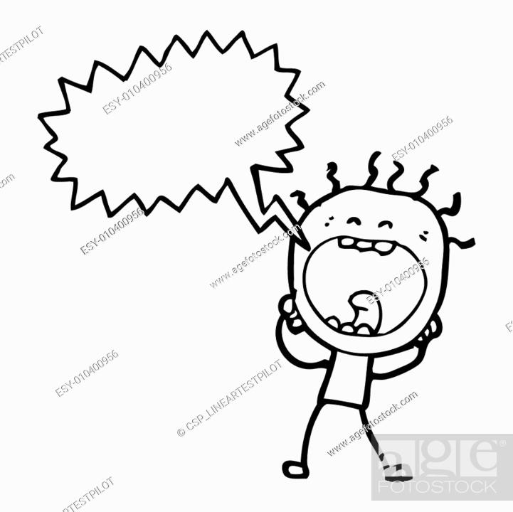 cartoon screaming doodle man, Stock Photo, Picture And Low Budget Royalty  Free Image. Pic. ESY-010400956 | agefotostock