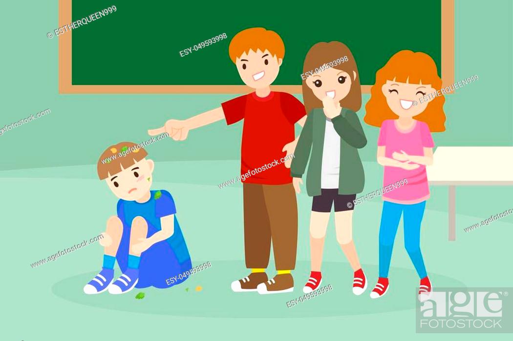 cartoon people with bullying problem in the class room, Stock Vector,  Vector And Low Budget Royalty Free Image. Pic. ESY-049593998 | agefotostock
