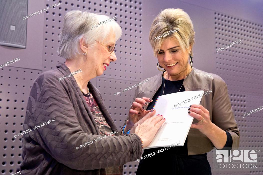 Stock Photo: Princess Laurentien of The Netherlands attends the 2nd Braille symposium where she held an speech and give the first copy of the book 'Braille.