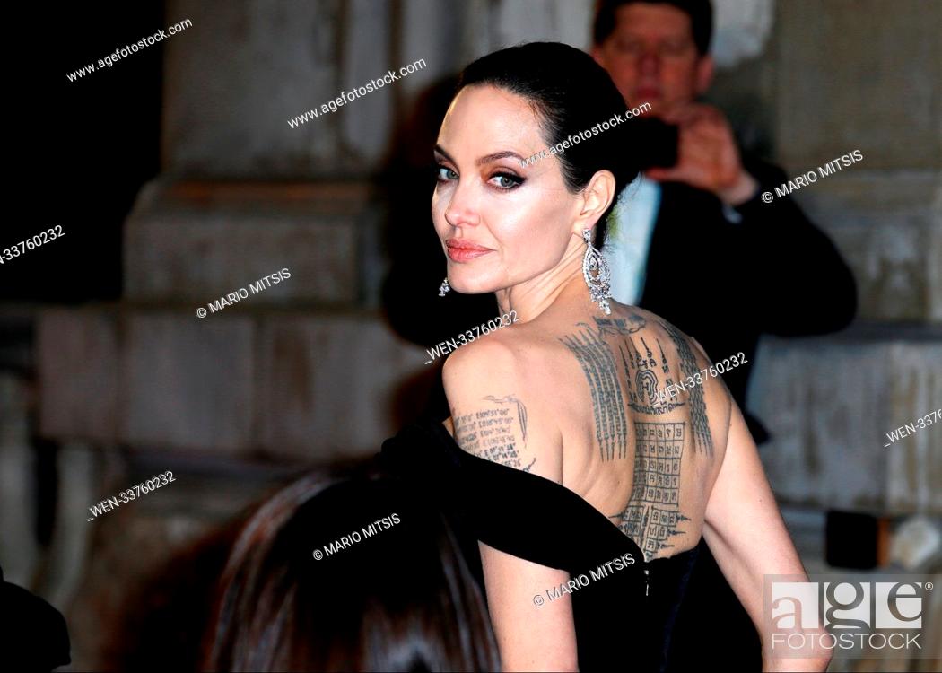 Photo de stock: The 71st British Academy Film Awards 2018 held at the Royal Albert Hall - Arrivals Featuring: Angelina Jolie Where: London.