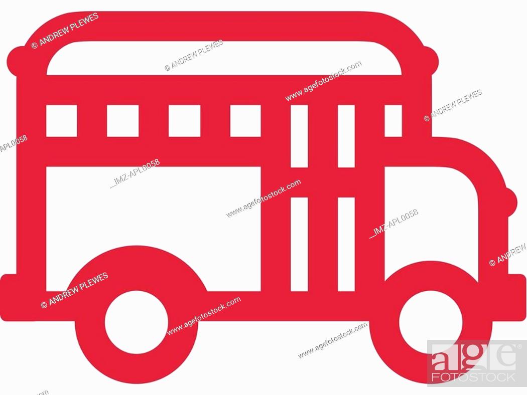 Cartoon drawing of a school bus, Stock Photo, Picture And Royalty Free  Image. Pic. IMZ-APL0058 | agefotostock