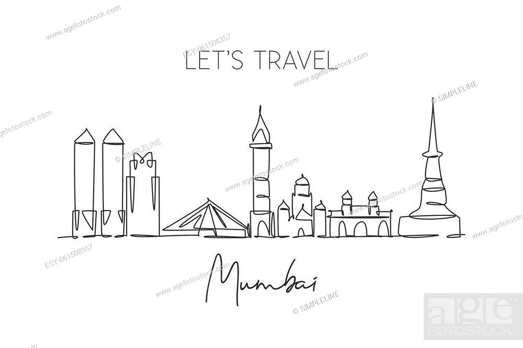Mumbai skyline drawing hi-res stock photography and images - Alamy