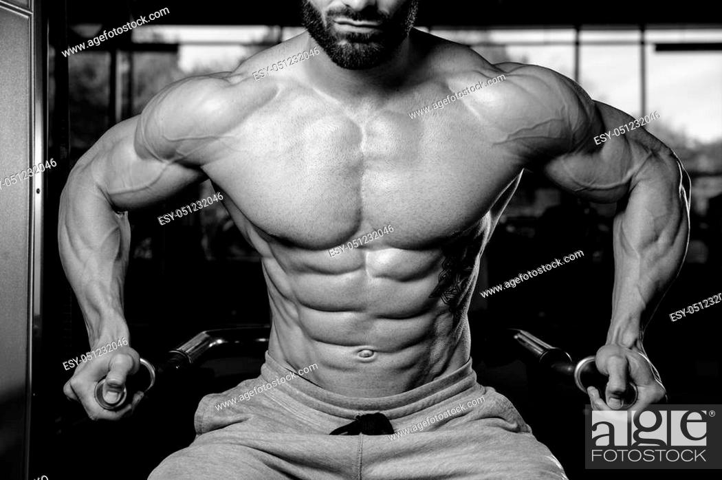 Handsome caucasian sexy fitness model in gym close up abs concept man on  diet shirtless training six..., Stock Photo, Picture And Low Budget Royalty  Free Image. Pic. ESY-051232046 | agefotostock