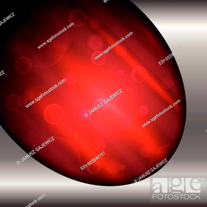 Stock Vector: Shadow, Frame, Red, Curve, Metallic, Shape, Rectangle, Gradient