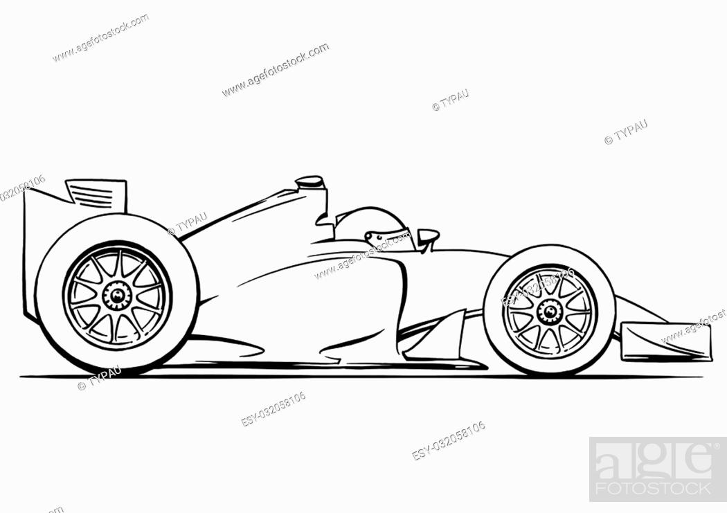 child's funny cartoon formula race car illustration, Stock Photo, Picture  And Low Budget Royalty Free Image. Pic. ESY-032058106 | agefotostock