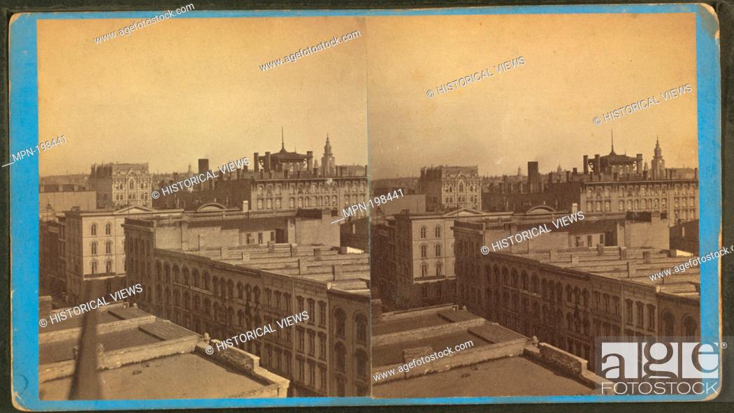Stock Photo: Bird's eye view, looking North East from cor. Huron and East Water Sts. Additional title: Milwaukee and vicinity. Sherman, W. H. (Photographer).