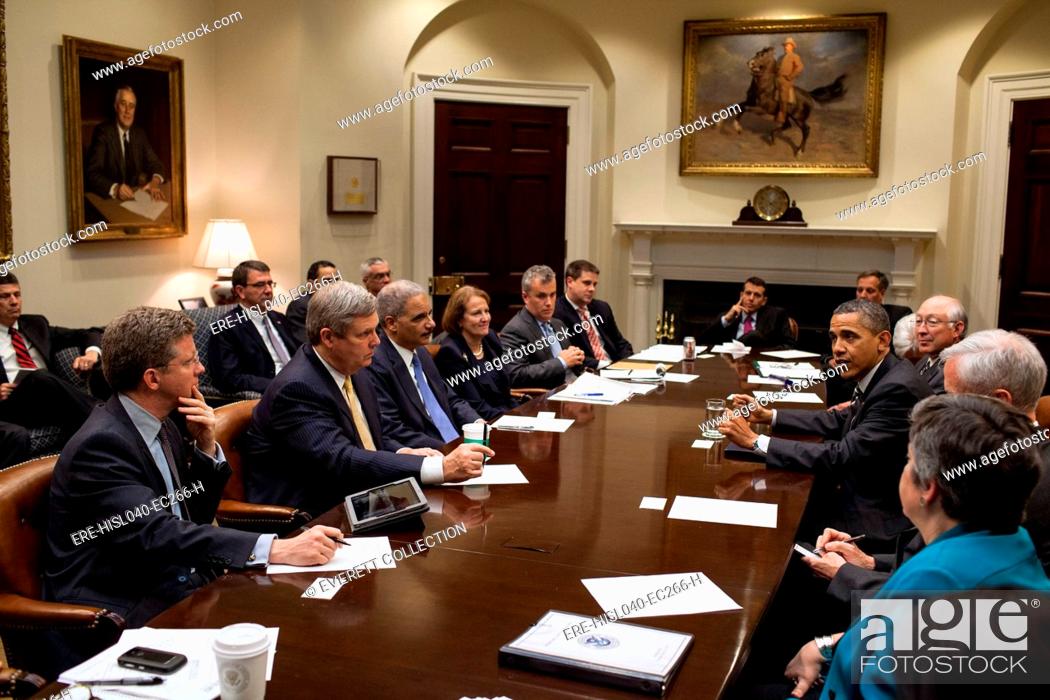 President Barack Obama Meeting With 2nd Term Cabinet April 26