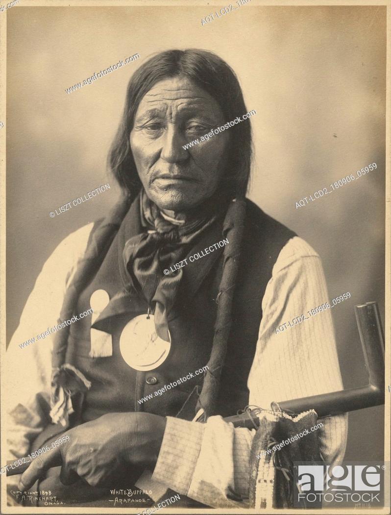 Stock Photo: White Buffalo, Arapahoe; Adolph F. Muhr (American, died 1913), Frank A. Rinehart (American, 1861 - 1928); 1898; Platinum print; 24 x 18.