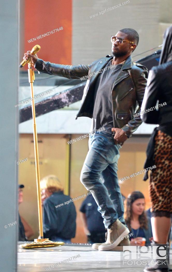 Stock Photo: Usher performs live in concert on NBC's 'Today' show as part of their Toyota Summer Concert Series Featuring: Usher Where: New York City, New York.