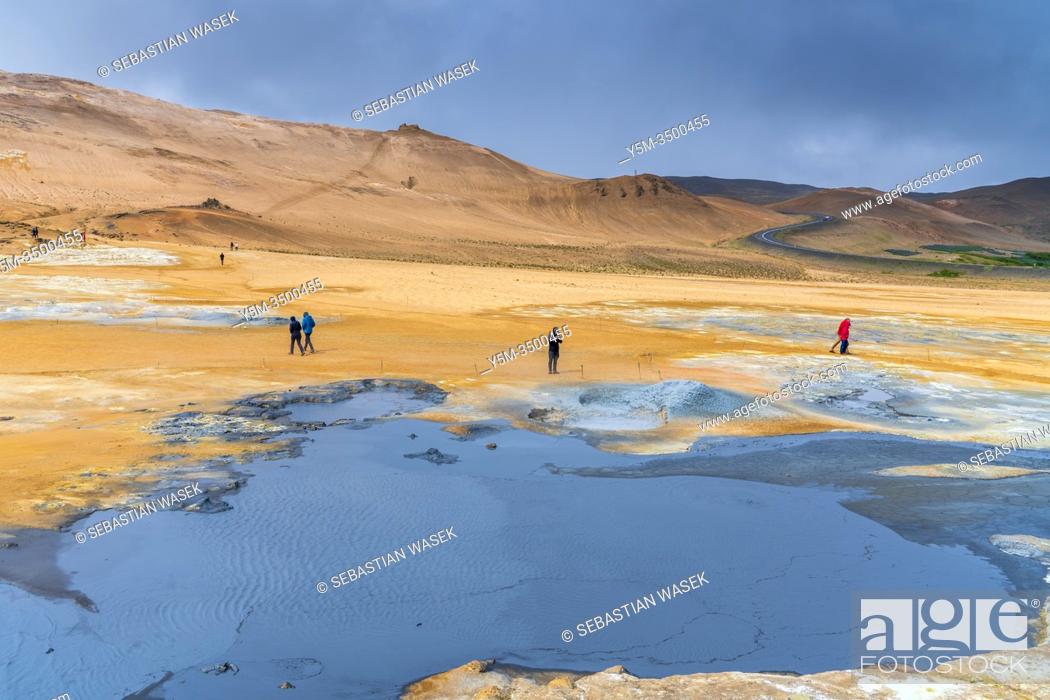 Photo de stock: Geothermal field of Hverir, Northwestern Region, Iceland.
