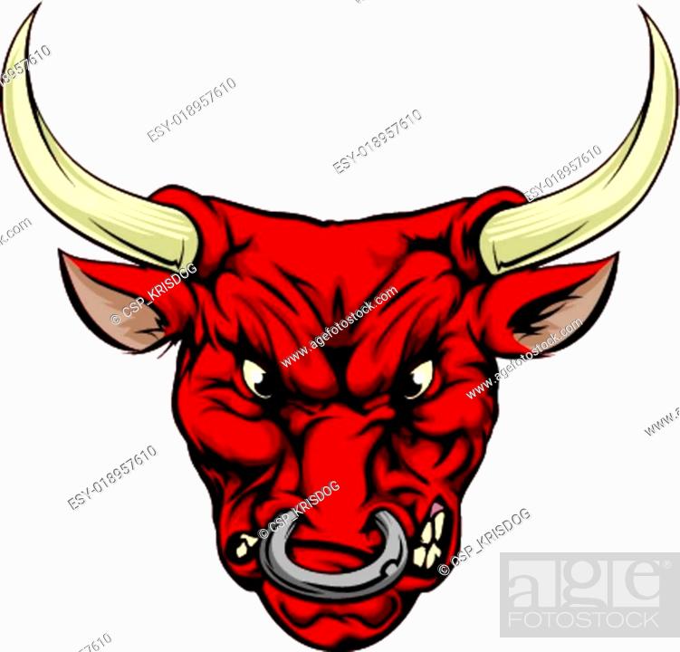 Angry Bull in a Dusty Bullring Stock Illustration - Illustration of  bravery, strong: 280971956